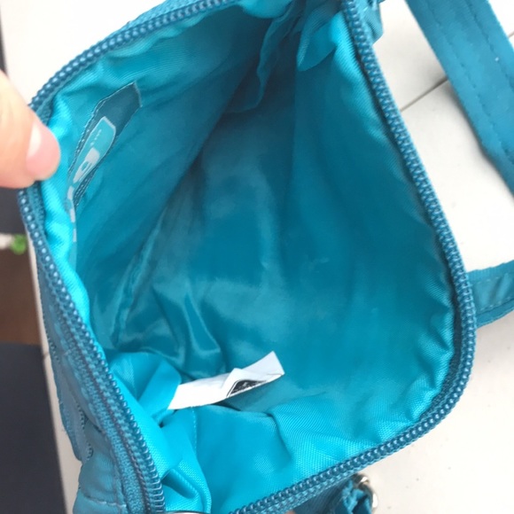 Lug quilted crossbody bag purse blue dark teal - Picture 9 of 11